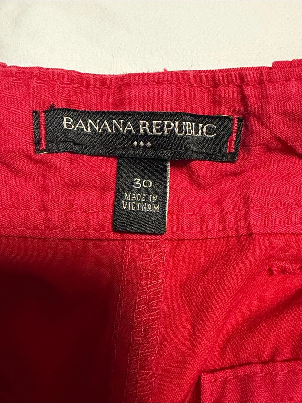 Banana Republic Men's Bright Red Cargo Shorts